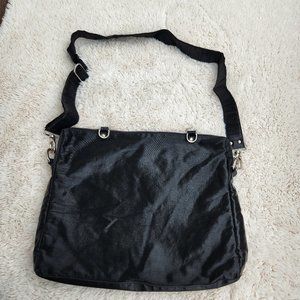 Karine DuPont Black Nylon Crossbody Bag Made in France